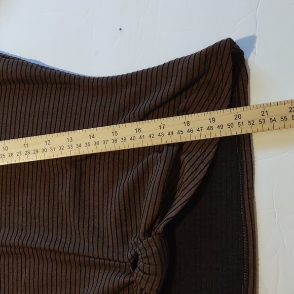 I N San Francisco Long Sleeve Brown with Black Stripes Sweater, Cinched at Waist - Picture 5 of 8